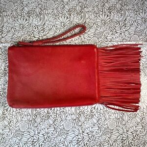Jacquie Aiche Fringed Leather Clutch